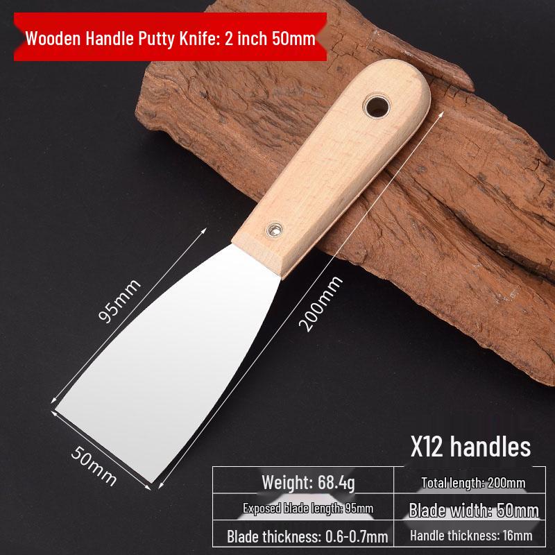 Stainless Steel Putty Knife Set: Scraper, Trowel, and Spatula for Painting and Wall Repair