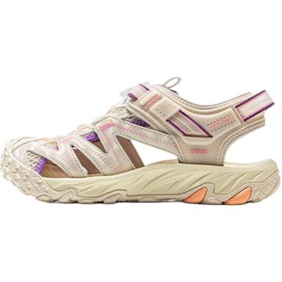 Li Ning Kids Outdoor Synthetic Leather Fabric Classic Comfortable Versatile Non-Slip Wear-Resistant Low-Top Sandals Kids Sandals Peach-Pink YKEV014-6
