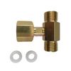 Messing CO2-Zylinderadapter Konverter T-Stück Adapter 3-Wege-Verbinder Langlebig