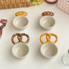 Embossed Bread Handle Ceramic Small Dish Seasoning Dish Dipping Sauce Dish Household Flavor Dish Cute Side Dish Cute Little Dish