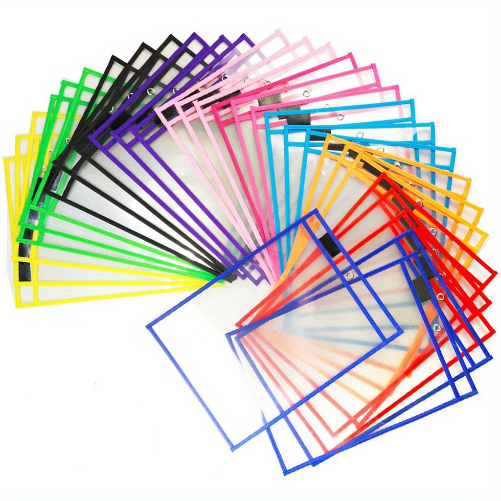 10pc Children's Learning Repeatable Erasable Transparent Color Dry Wipe Bag 100ml