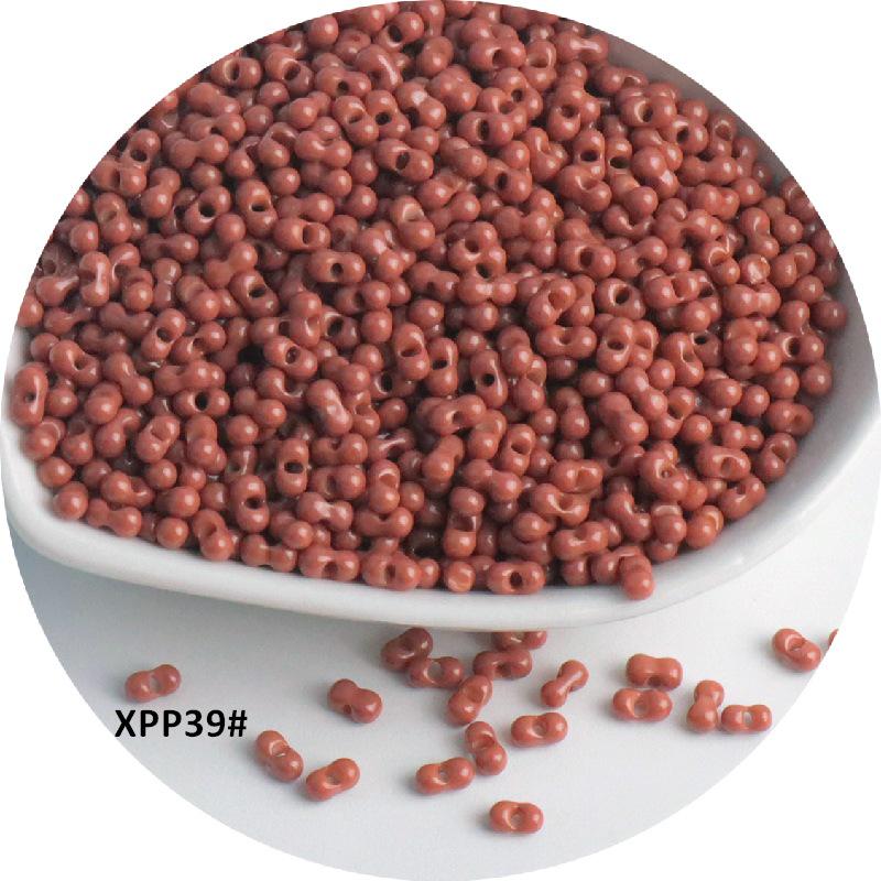 2x4mm Solid Color Glass Peanut Beads for DIY Jewelry & Hair Accessories