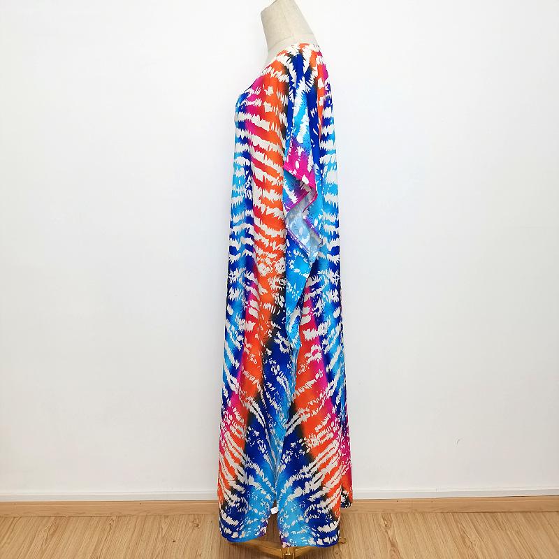 2022 European & American Beach Cover-up: Printed Long Robe & Bikini Sun Protection Dress