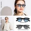 [Puente] Sunglasses for Men and Women - Stylish, Demi Tortoiseshell, Green, Light Green, Wellington Style, Suitable for Driving, UV Protection (UV400)