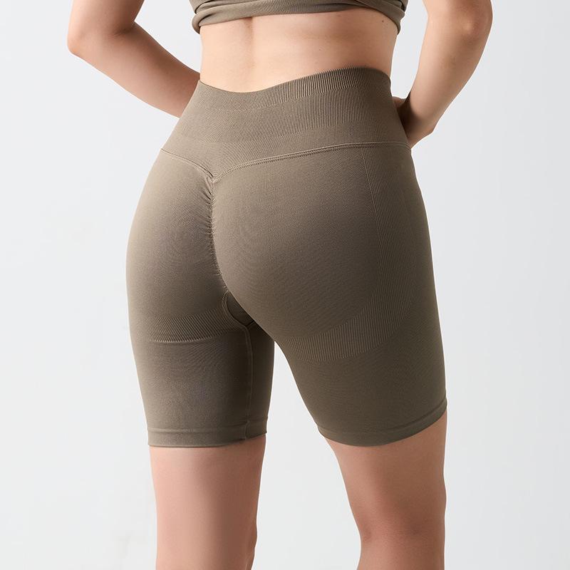 Seamless High-Waist Tummy Control Peach Lift Yoga Shorts
