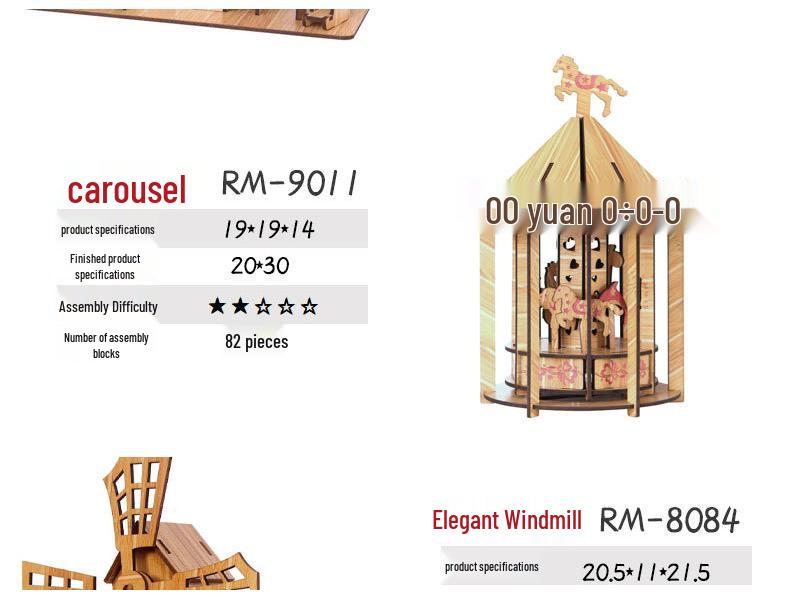 Seaview Villa Orchid Pavilion 3D Jigsaw Puzzle Cabin Model Educational Toy