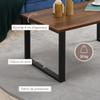 Rectangular Coffee Table Industrial Style Living Room Table Metal Legs And Wood Effect Top 100 X 60 X 50 Cm