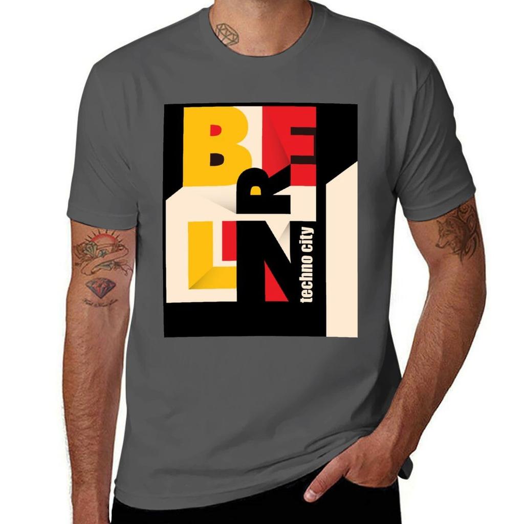 Geschenk Berlin Techno DJs T-Shirt Basic Rundhals Kurzarm Top