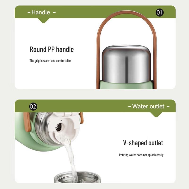 SUPOR 316L Stainless Steel Large Outdoor Insulated Tea Bottle