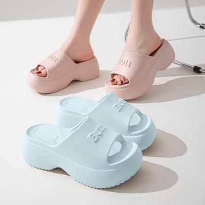 Mode 2025 Neue Damen Plateau-Slipper Lässige Keilschuhe Dicke Sohle Weiche EVA Damen Haus Strand Pantoletten Sommer High Heel Sandalen
