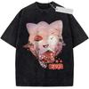 Unisex Washed Pink Vintage T  Shirt Pokmon Jigglypuff Scenic View High  Quality Fabric for Home Leisure Travel Shopping