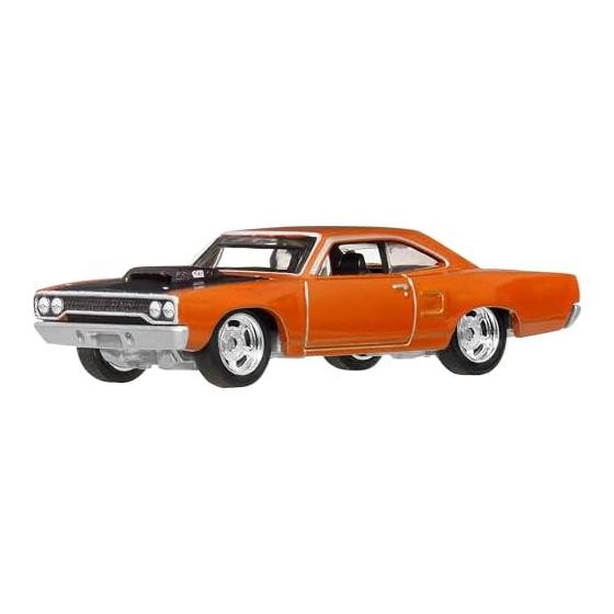 Hot Wheels Форсаж 1970 Кастомный Plymouth Road Runner Игрушечный автомобиль Мини-машина Возраст 3+ Оранжевый JBL87