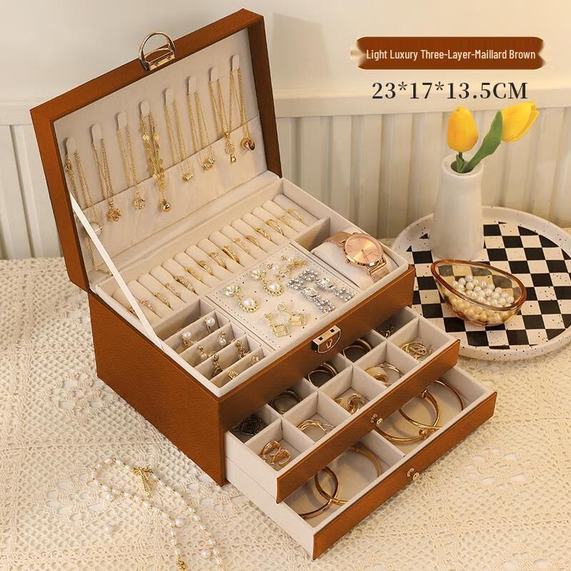HANDUNYOU Light Luxury Drawer Jewelry Box