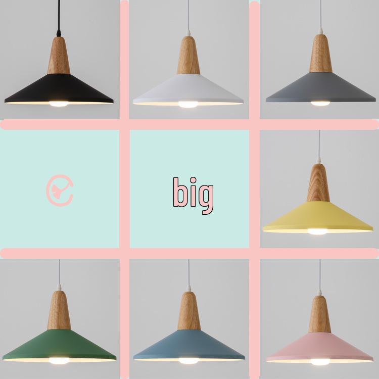 Nordic Macaron Wood LED Pendant Light for Restaurant, Bar, Office, or Study