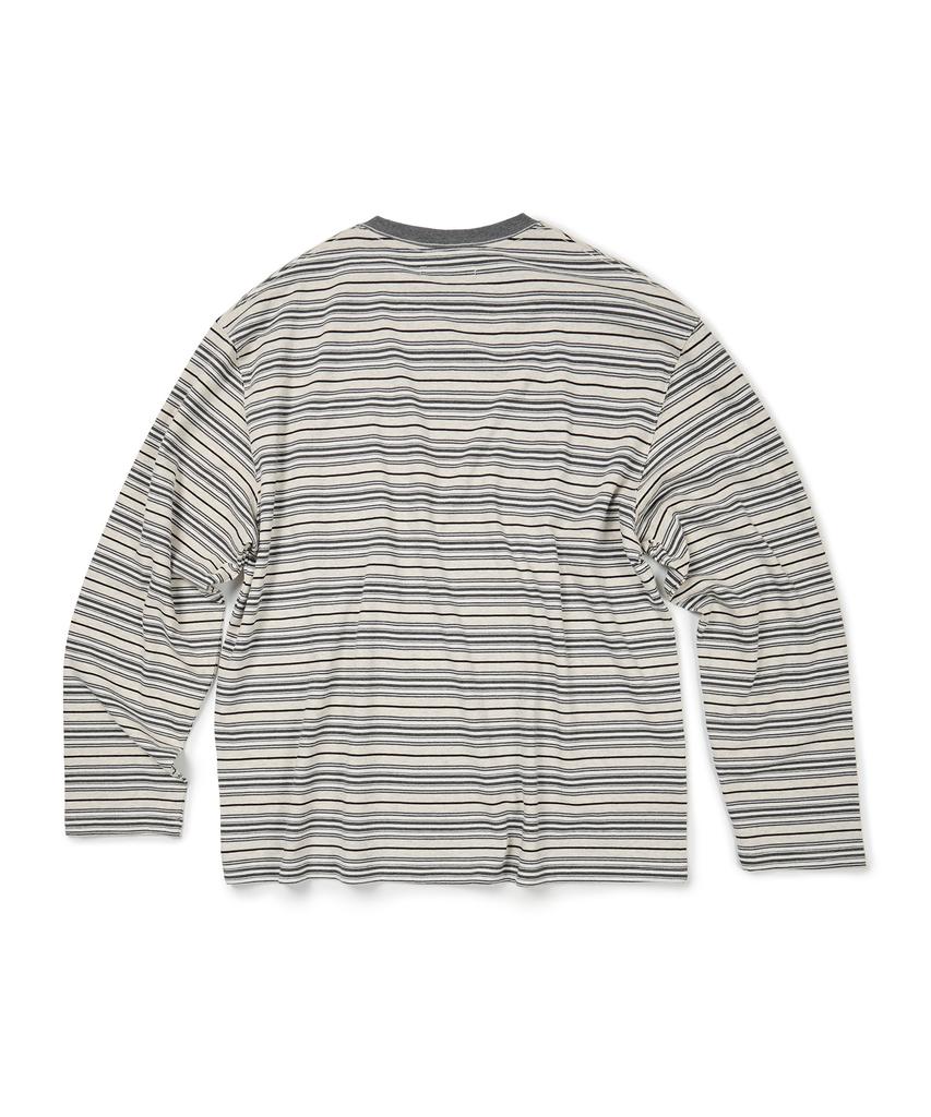 ETCE (Base) Stripe Pocket Long Sleeve (Oatmeal)