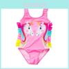 Einhorn Kinder Badeanzug Für Mädchen Mit Rüschenbesatz Polyester Für Wasseraktivitäten