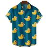 New summer casual hot sale D printing short-sleeved shirt Hawaiian shirt men's vacation seaside source