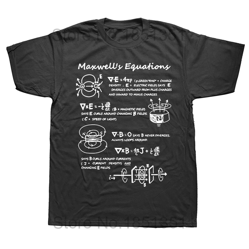 Funny Electromagnetic Physics Maxwell Equation Formula T Shirts Graphic Cotton Birthday Gifts Summer Style Tshirt Mens Clothing