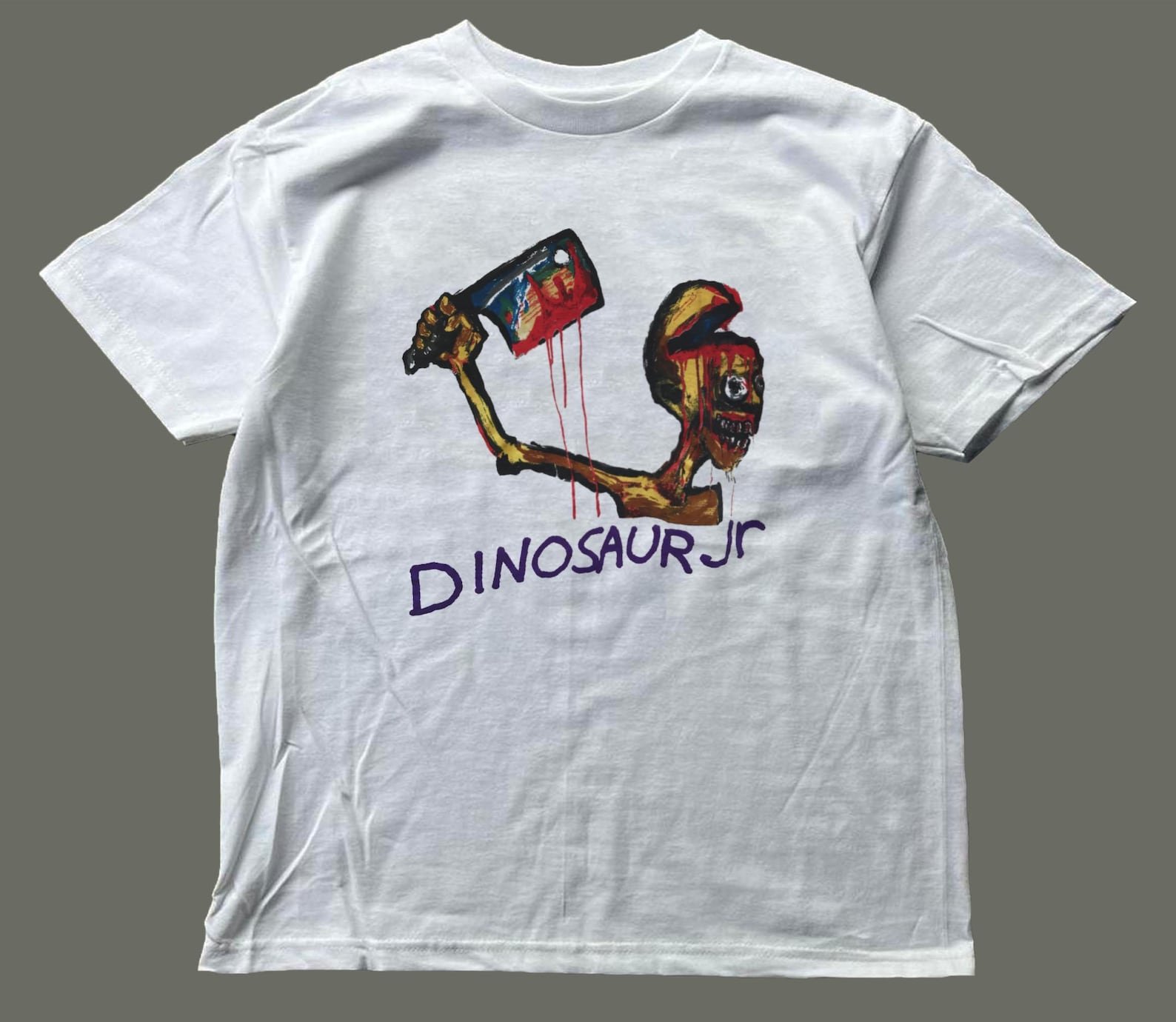 Dinosaur Jr White Tee,unisex,graphic tee M