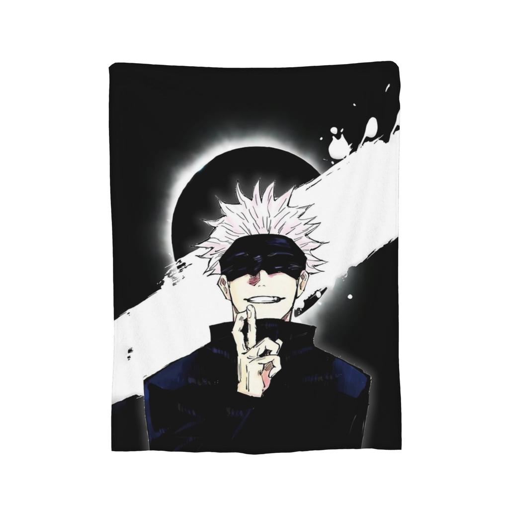 Ryomen Sukuna Velvet Throw Blanket Jujutsu Kaisen Anime Blanket for Sofa Travel Lightweight Bedspread,