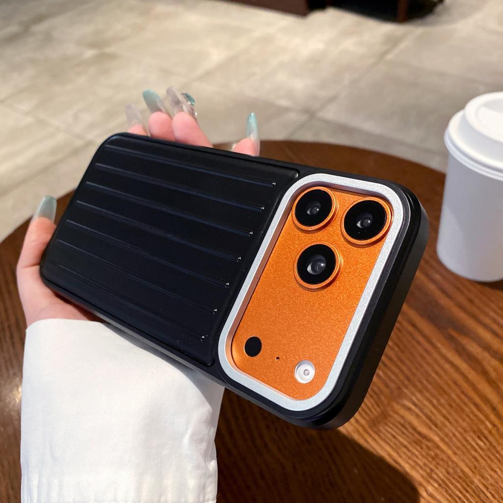 Ribbed Corrugated Suitcase Stripe Soft Silicone Phone Case For Apple iPhone 17 16 15 14 13 Pro Max Solid Color Shockproof Cover
