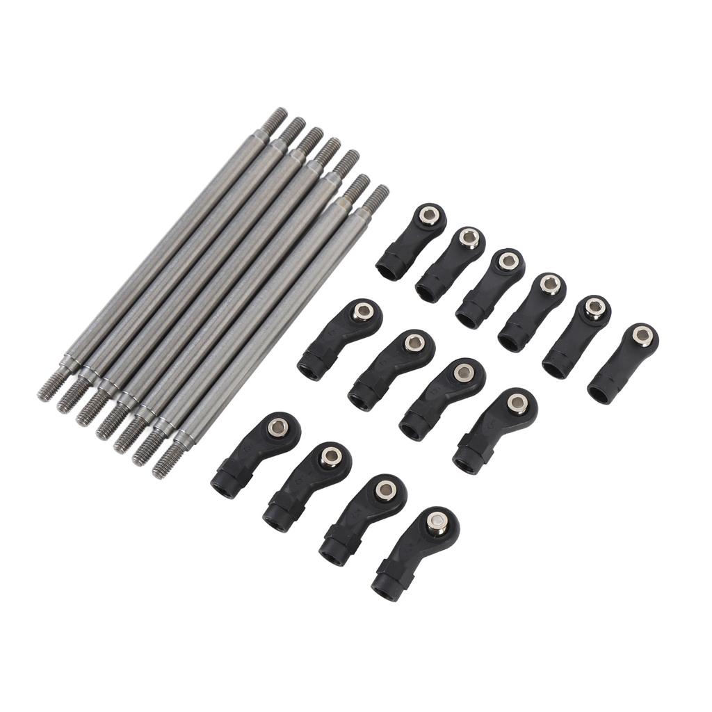 Full Car Tie Rod Kit 6mm Diameter Stainless Steel Easy Installation RC Connecting Rod Kit for Redcat