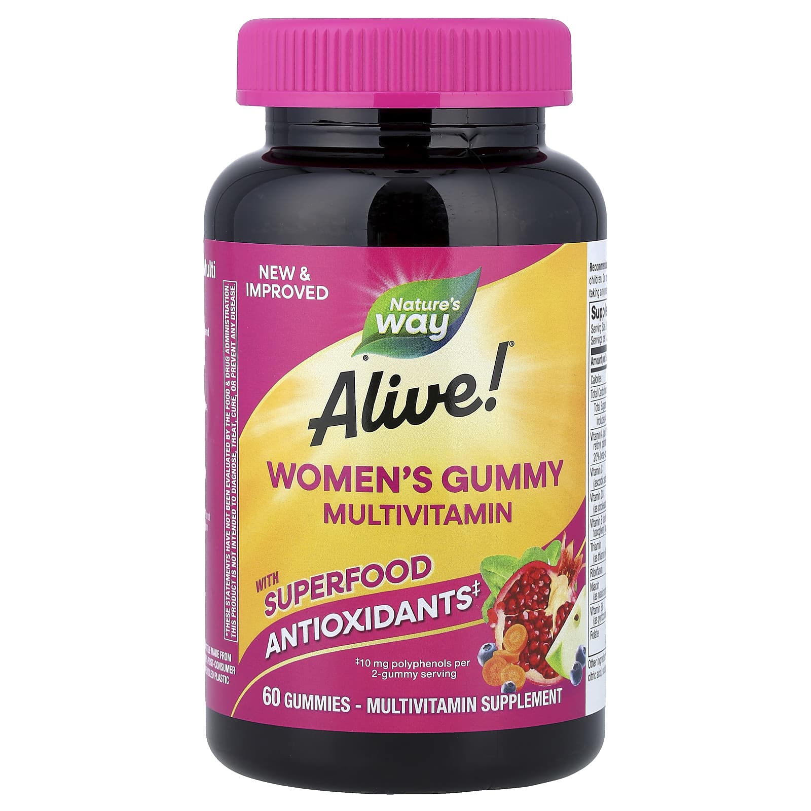

Nature S Way, Alive!® Women s Gummy Multivitamin, Mixed Berry Flavor, 60 Gummies