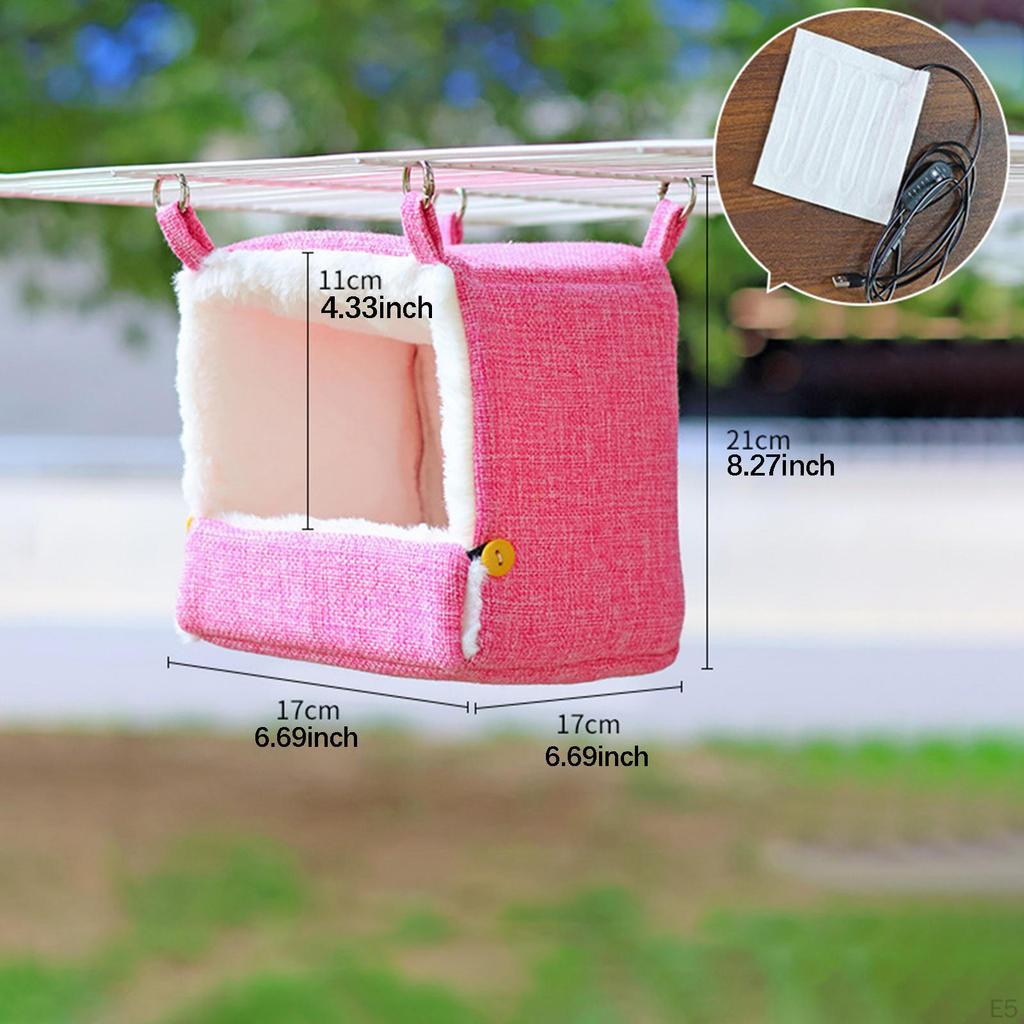 Vogelheiznest Verstellbares Käfigzubehör Winddichter Unterschlupf mit Heizung für Aras