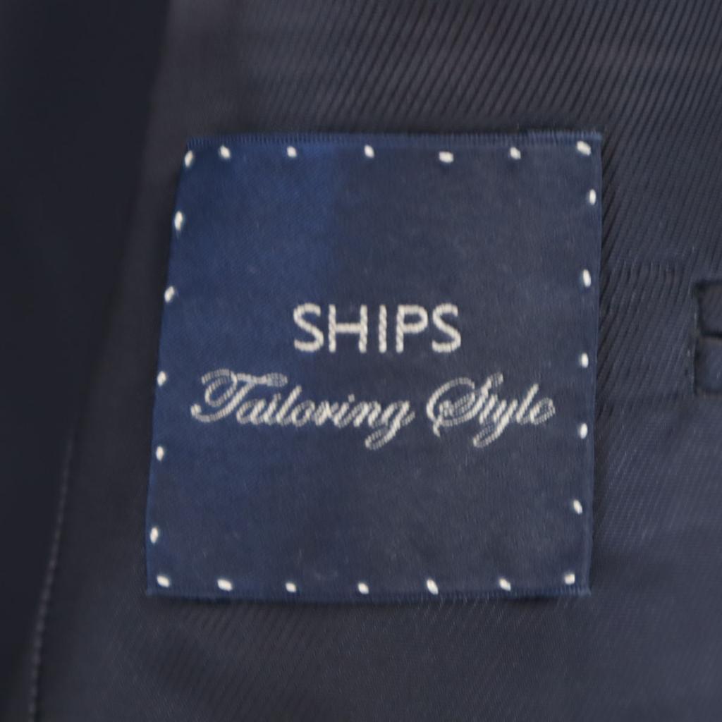 SHIPS Window pen check Loro Piana fabric tailored jacket 46 Navy Men's Used