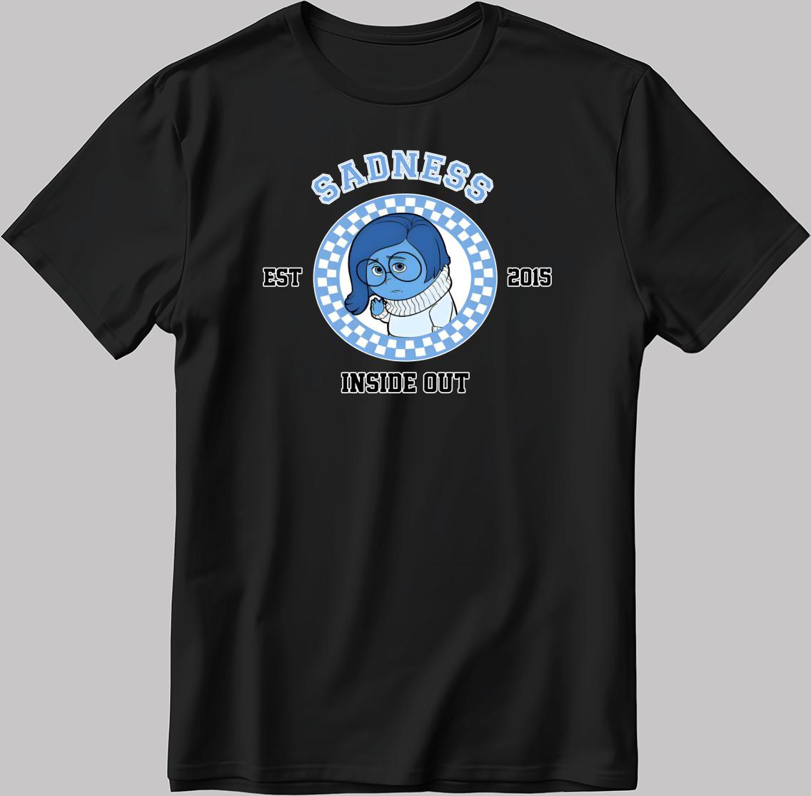 Disney Inside Out 2 Sadness White-Black Men/Women T Shirt AB229 S