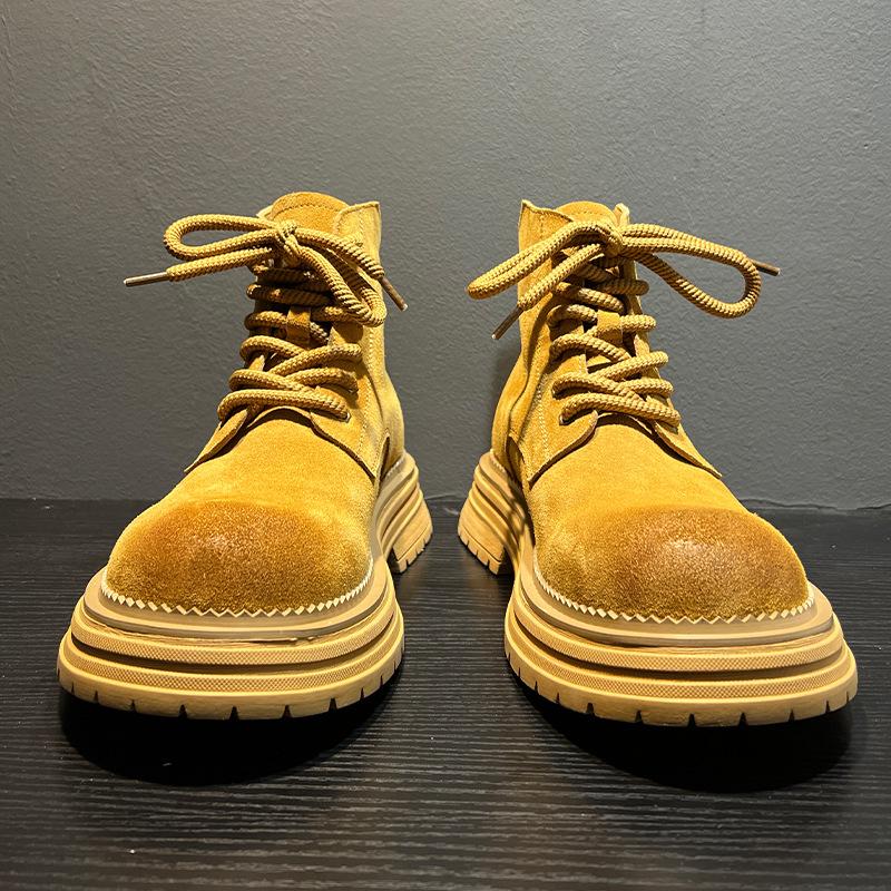 Vintage Martin Boots Couple 2024 Autumn Short Boots Trendy Versatile Rhubarb Boots British Tooling Boots 24458-B