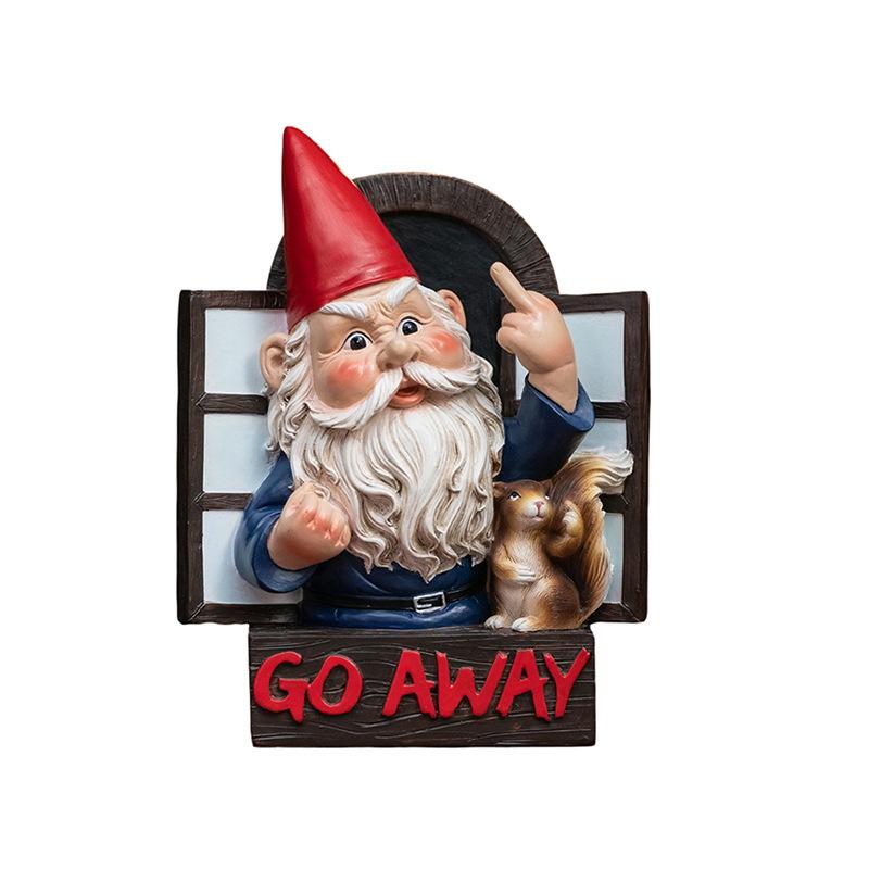 

Funny Hanging Statue Santa Middle Finger Wall Decor Drunk Gnome Wall Signs Gothic Home Room Garden Decoration Halloween Christma 15x6x20CM