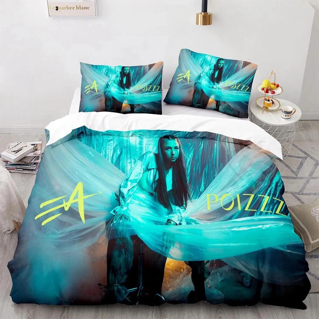 Fashion 3D Printed Singer E-Eva Queen Bedding Set Boys Girls Twin Queen King Size Duvet Cover Pillowcase Bed boys Adult Bedroom
