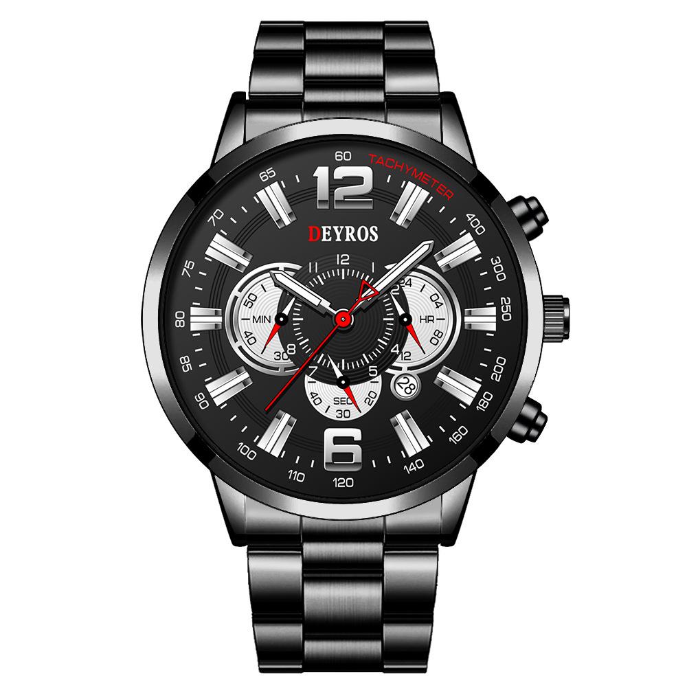 Men'S Watch Fashion Student Calendar Luminous Quartz Movement Watch