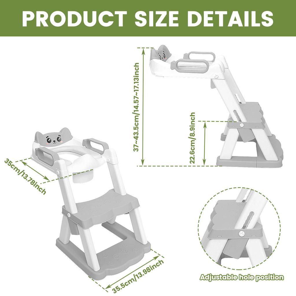 New Foldable Children's Toilet Seat Portable Baby Potty Training Toilet Cushion Toddler Auxiliary Pot Step Stool Urinal