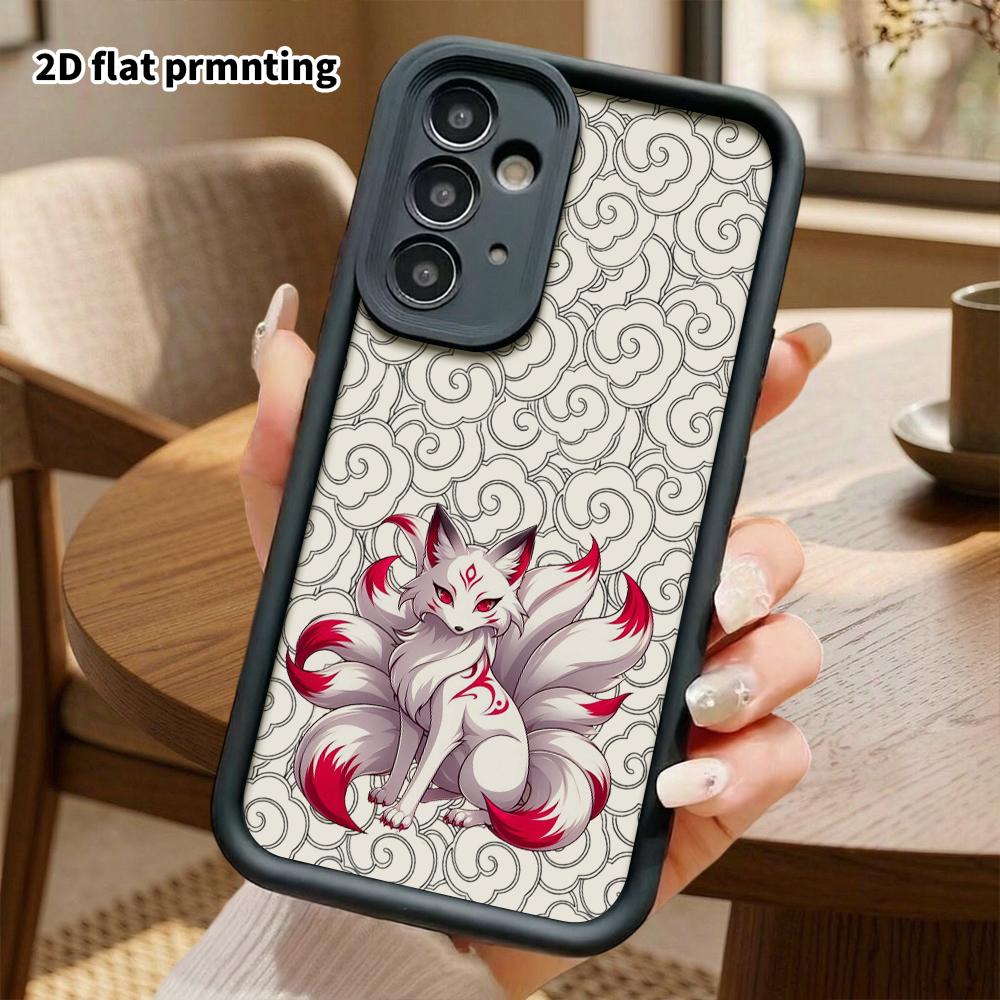 Phone Case: 2D Flat Samsung Galaxy A34 A35 M05 M06 S20 S22 S21 FE Plus 5G Protective Case, Multiple Nine-Tails Spreading, Christmas and Halloween Gift