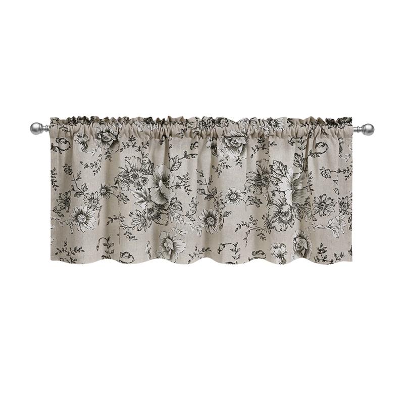 

1шт штанга через короткую занавеску для дома цветочная декоративная занавеска 46*146cm