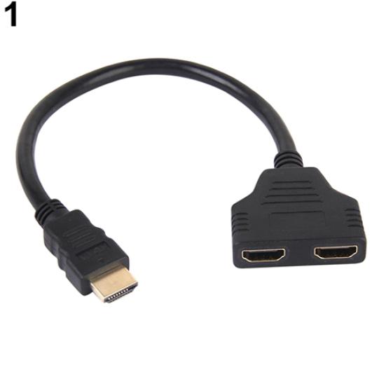 

1080P HDMI-compatible Port 2 Female 1 Male to In 2 Out Splitter Cable 20cm