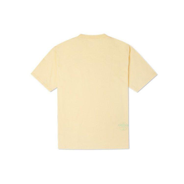 Converse Worldwide Class T Shirts Men's Yellow Crew Neck Moderate Straight Fit 10021508-A02