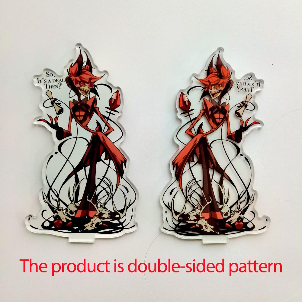 Hazbin Alastor Hotel Morning Cosplay Stand Anime 15cm Acrylic Cartoon Model Standing Birthday Presents Bag Decoration Set Premium Quality
