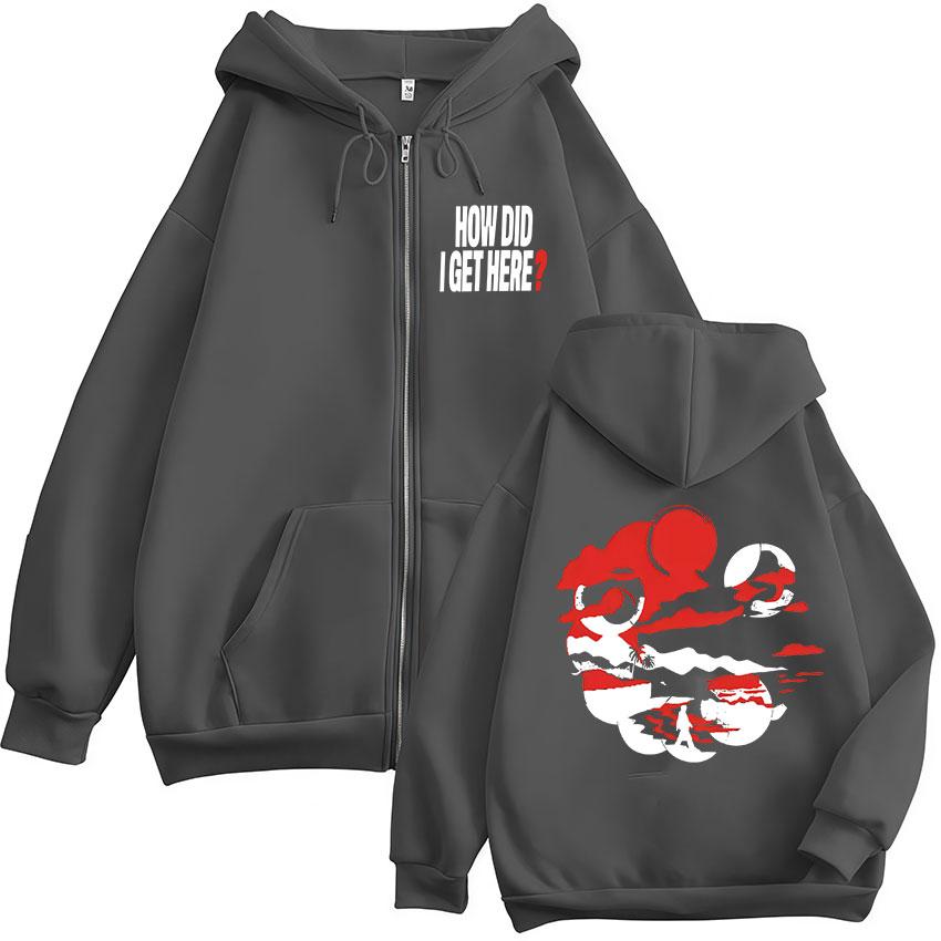 Louis Tomlinson How Did I Get Here Tour Zip Up Hoodie Men's Fleece Long Sleeve Fashion Sweatshirt Coats Oversized Hoodies