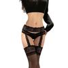 Red Edge Black Stockings Suspenders Integrated Sexy Lace Tone Stockings Set Anti-hook Legs Over Knee Garters Women
