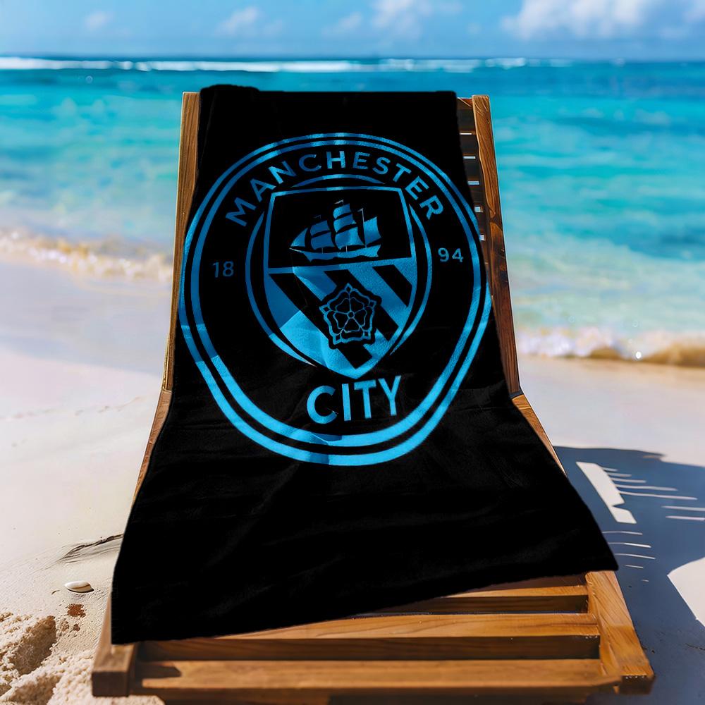 Manchester City Strandtuch Super Weich Saugfähig Bequem Leicht Perfekt Für Reisen Yoga Camping Und Schwimmen