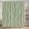 Black Striped Shower Curtains Modern Minimalism Lines Art Polyester Fabric Bathroom Bathtub Decor Bath Curtain Set With Hooks