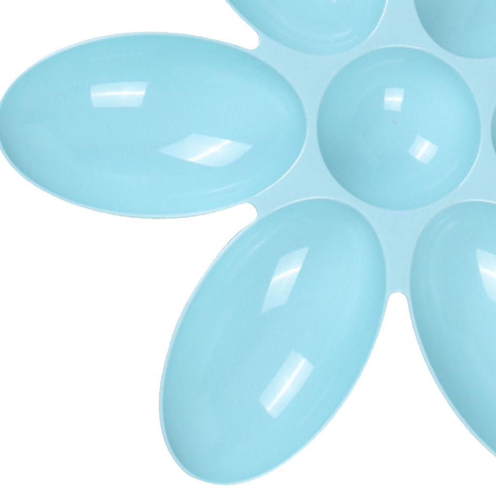 Cat Food Bowl Plastic 6 Petals Long Lasting Easy To Clean Puppy Food Feeder for Small Cats Kittens
