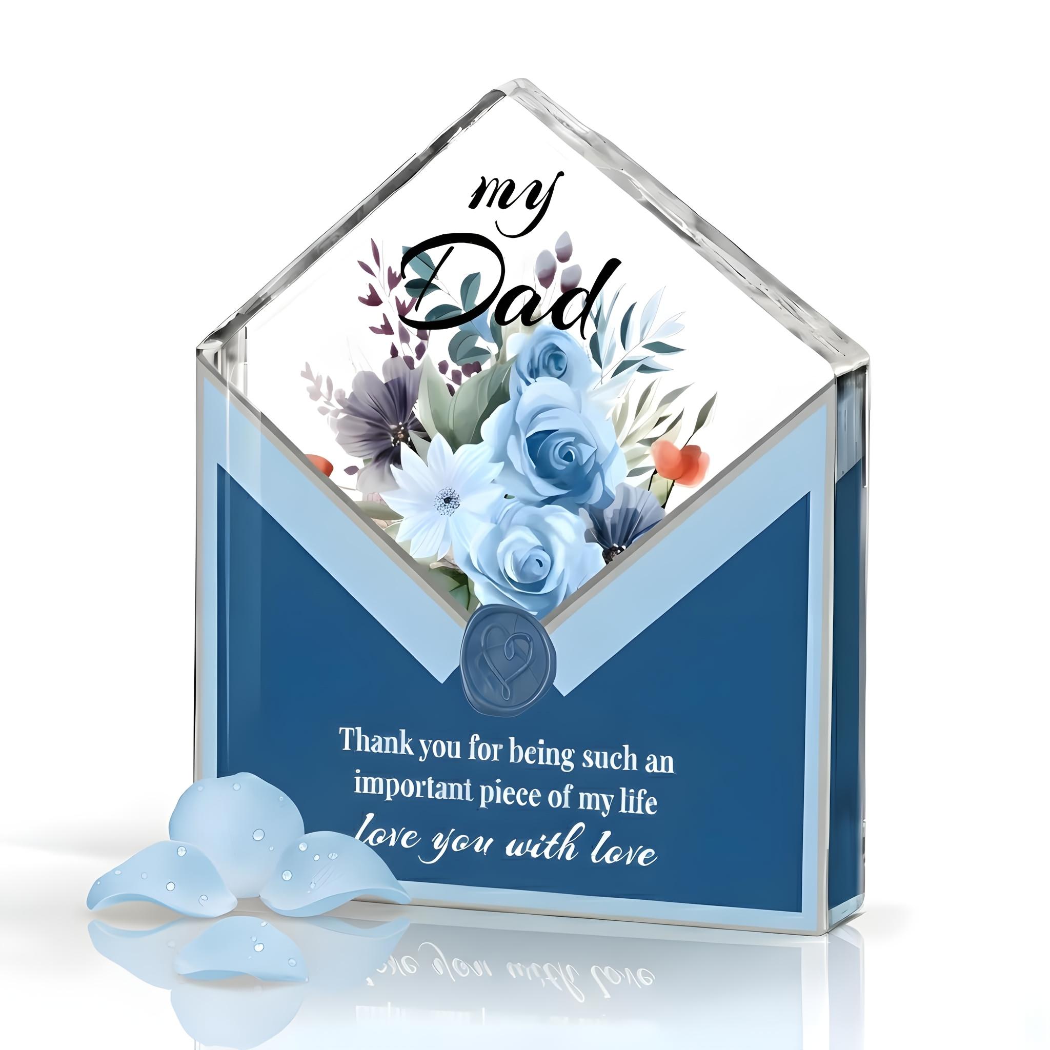 

1pc Cute Acrylic Desktop Decoration for Dad | Birthday, Christmas, Father S Day Gift - Glam Style- Acrylic Desktop Ornament 9*10.5cm