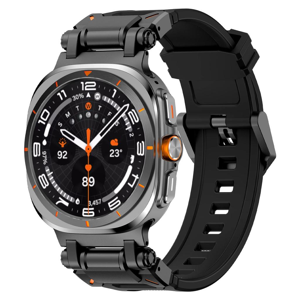 Gummiband för Samsung Galaxy Ultra Watch 47mm Sport Herrarmband för samsung GALAXY ULTRA 7 47MM Inget Mellanrum Rostfritt Stål Klockarmband