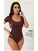 Butt-Lifting, Waist-Cinching, Tummy-Flattening Seamless Short-Sleeved Thong Shapewear Bodysuit