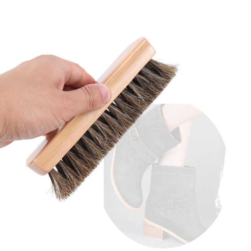 Original Horsehair Shoe Brush for Leather Shoe Polishing