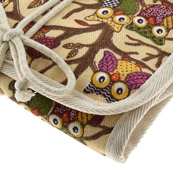 Crochet Hook Organizer Roll-Up Storage Bag Foldable Multi-Compartment Crochet Hook Case for Crochet Knitting Accessories